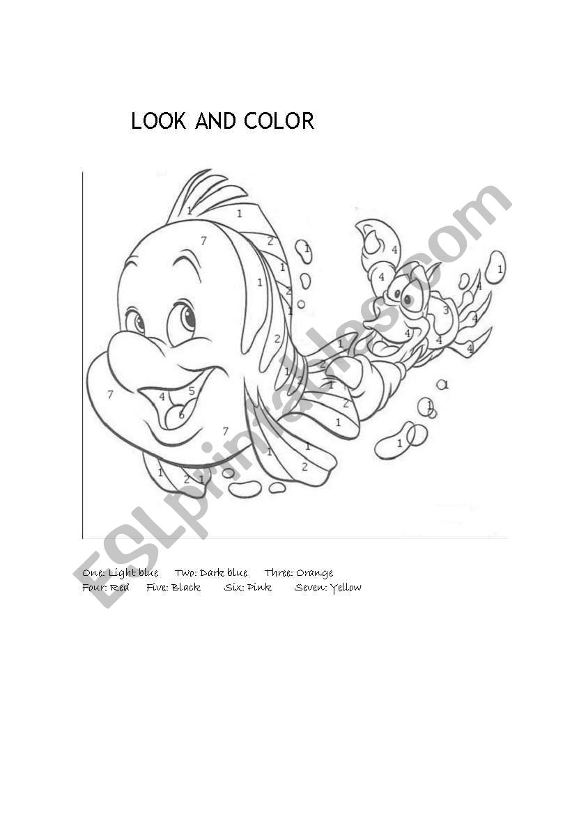 Look and color worksheet