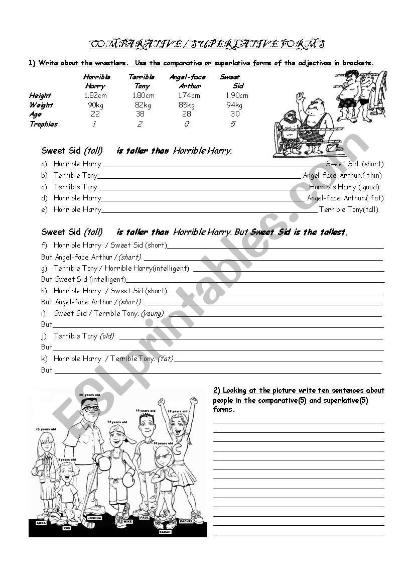 comparative and superlative forms