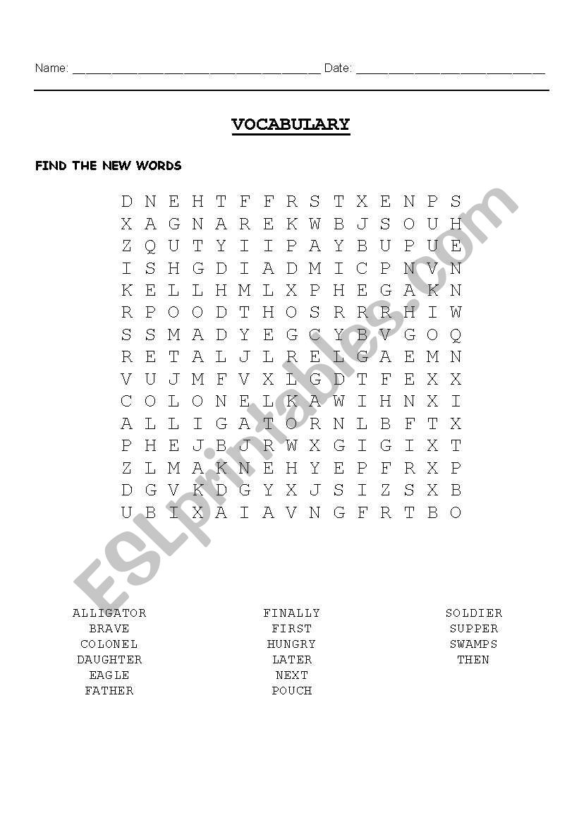 PUZZLE worksheet