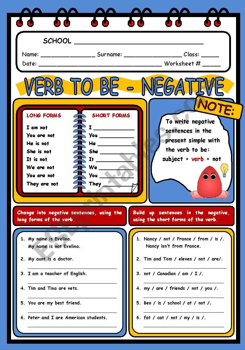 VERB TO BE 1 worksheet