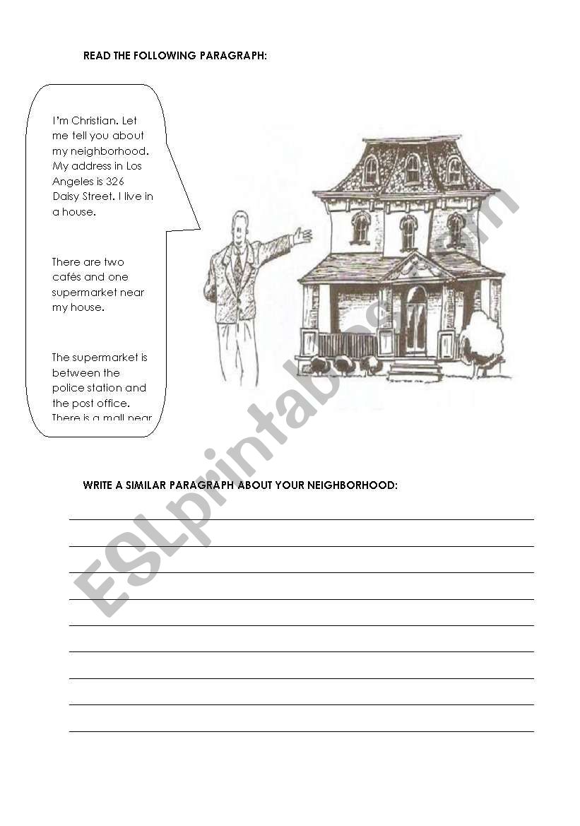 My neighborhood worksheet