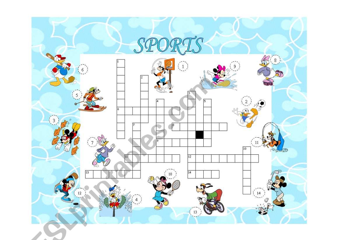 Sports Crossword worksheet