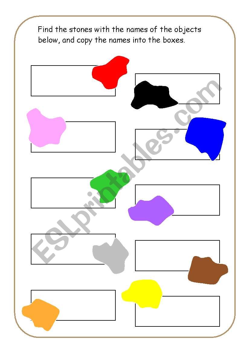COLOURS AND MORE COLOURS worksheet