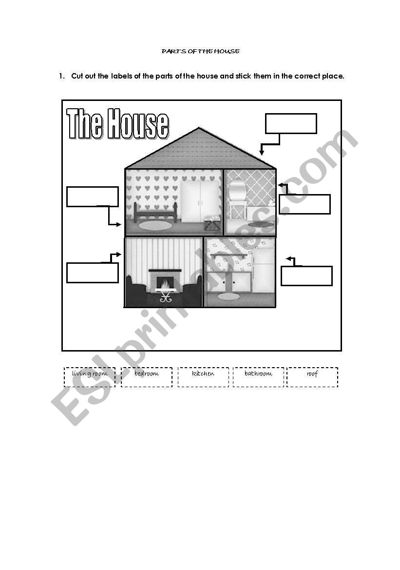 The house - cut and paste B/W version