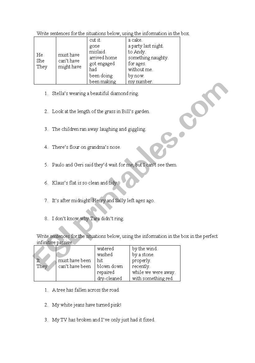 past probability worksheet