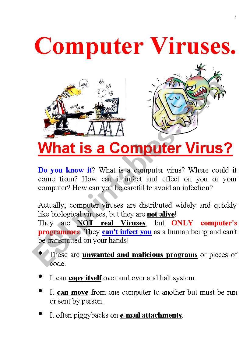 essay on computer virus