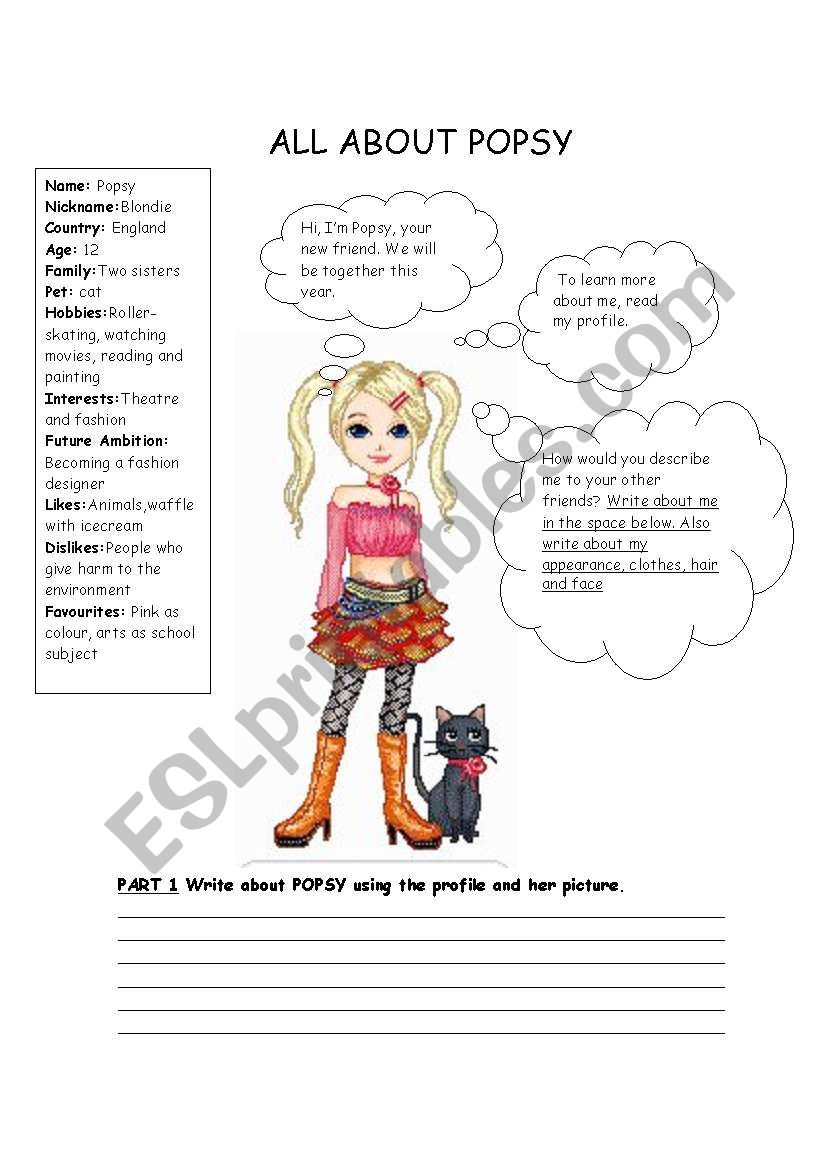 All About POPSY worksheet