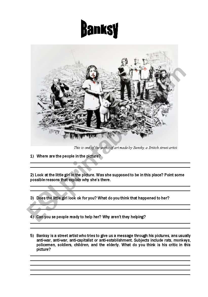 Banksy worksheet