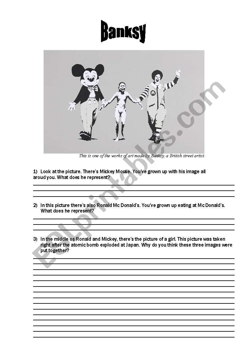 Banksy worksheet