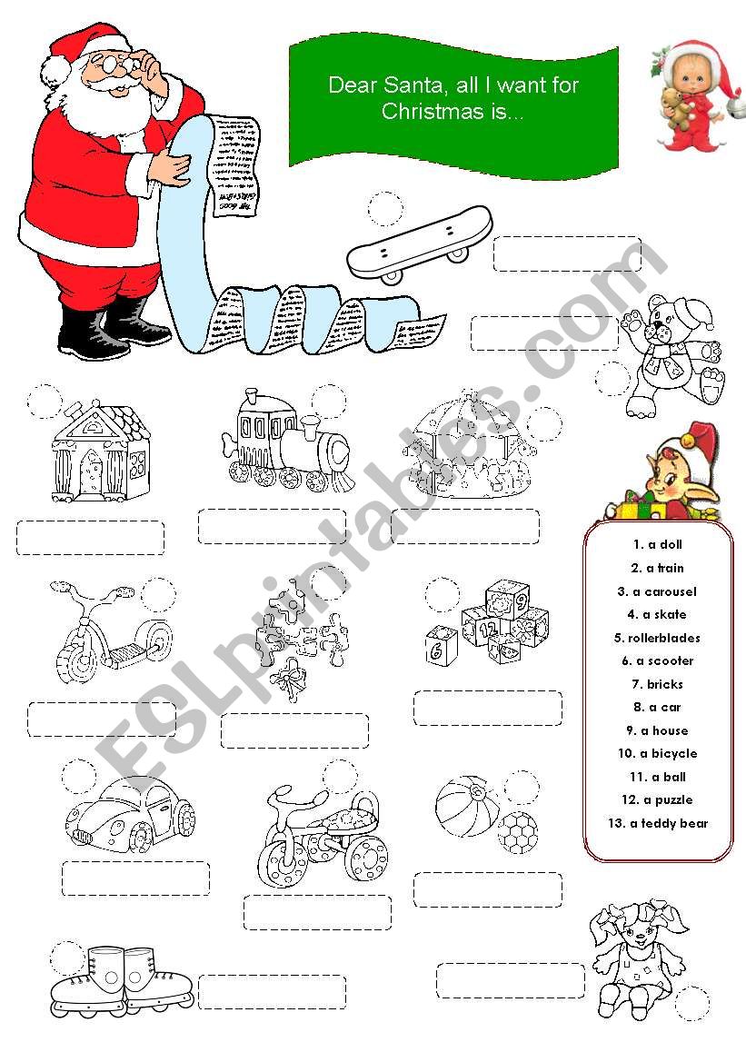 Dear Santa... worksheet