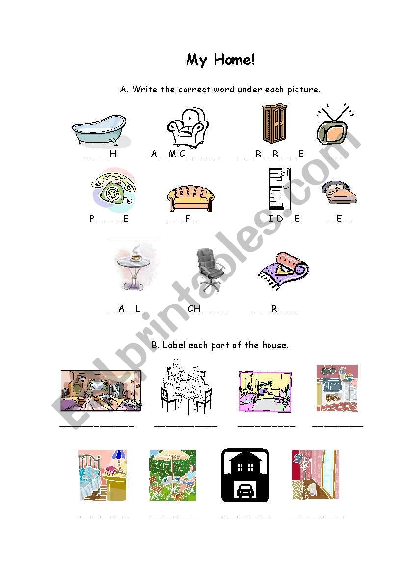 My Home! (Set Sail 2) worksheet