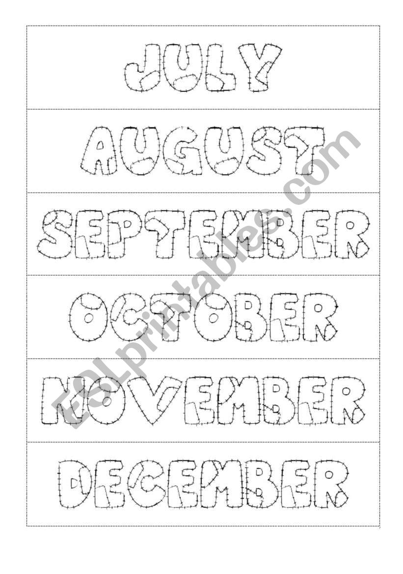 Months 2 worksheet