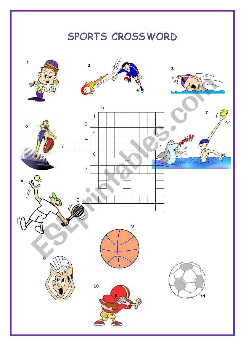 Sports Crossword worksheet