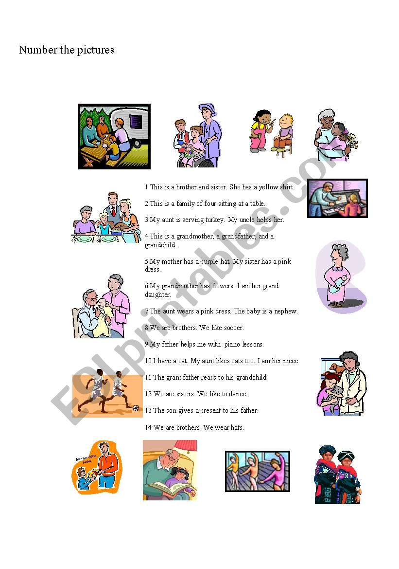 Family Identification worksheet