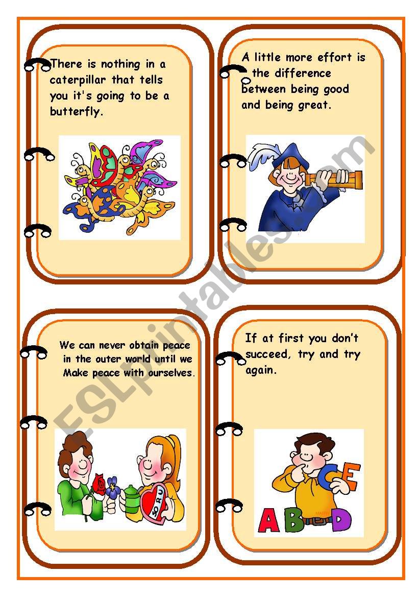 QUOTES AND SAYINGS worksheet