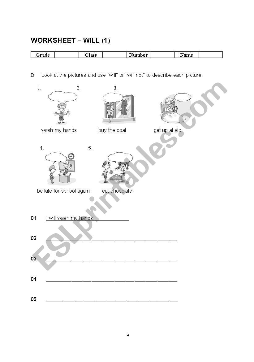 Will(1)-2 worksheet