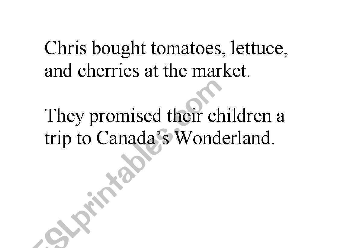 Nouns worksheet