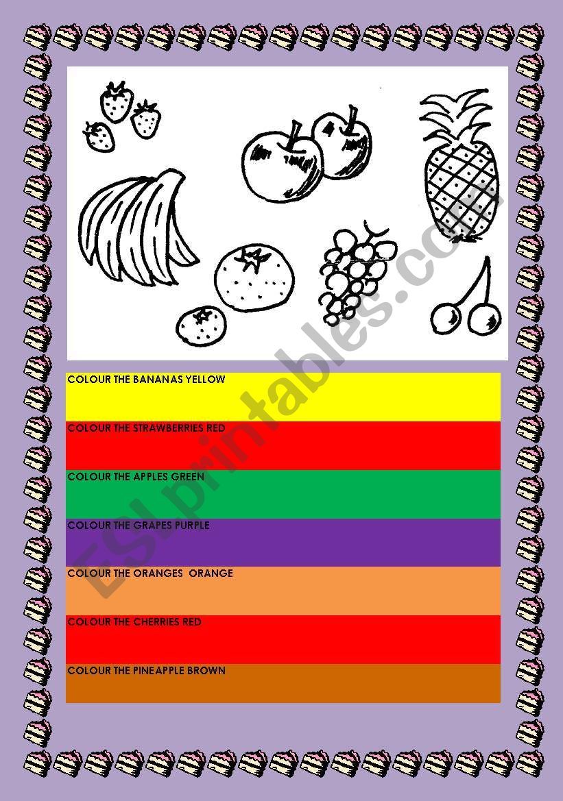 Fruits worksheet