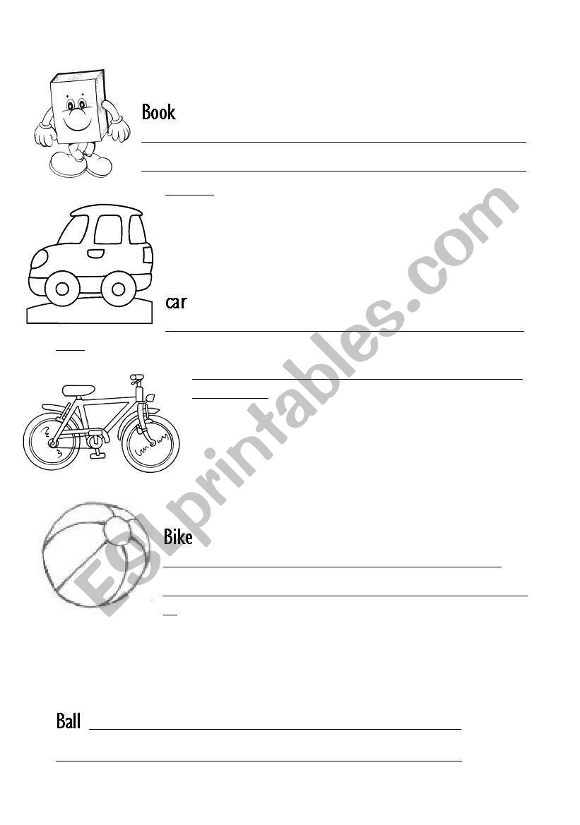 The toys worksheet