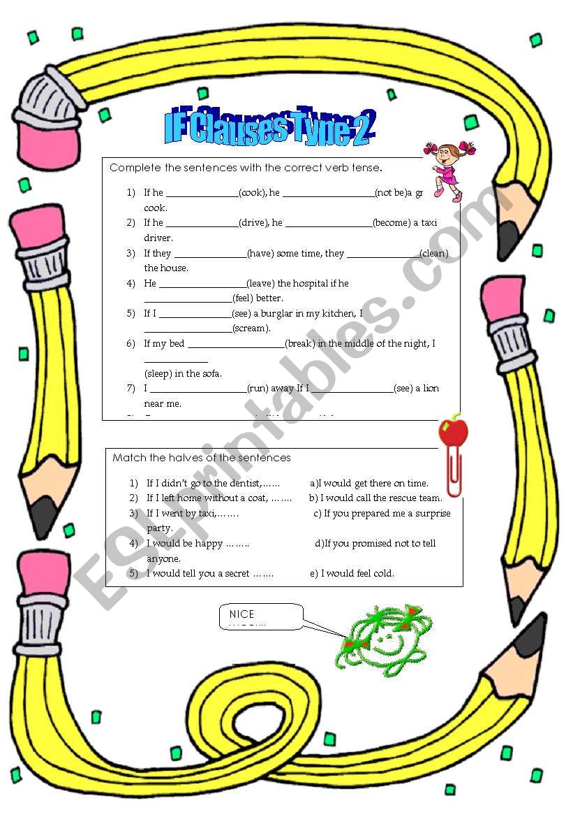 If Clauses -Type 2 worksheet