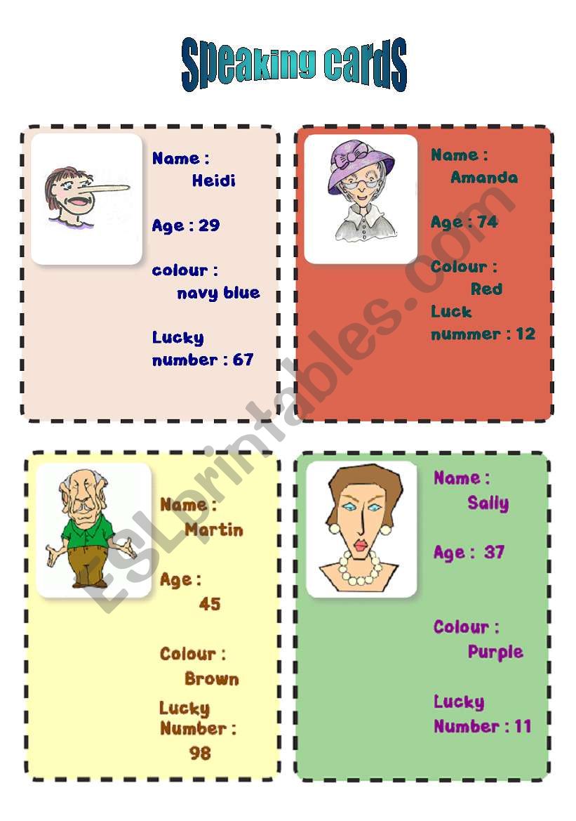 speaking cards ( part 1 ) worksheet