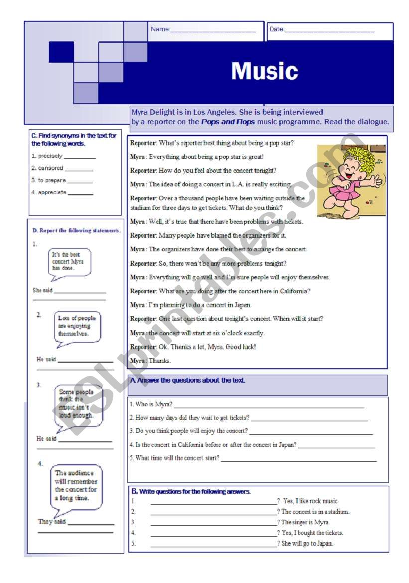 Music (18.11.09) worksheet