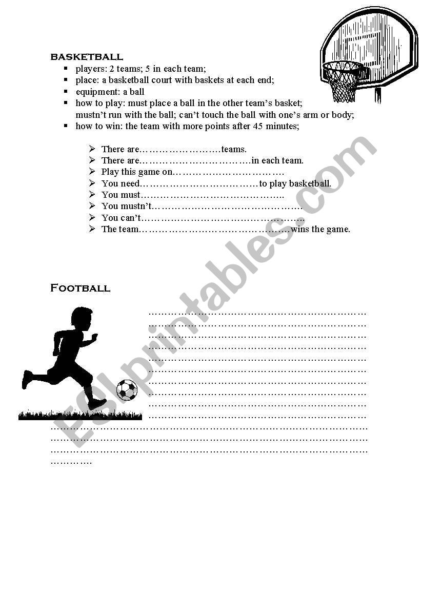 rules of a game worksheet