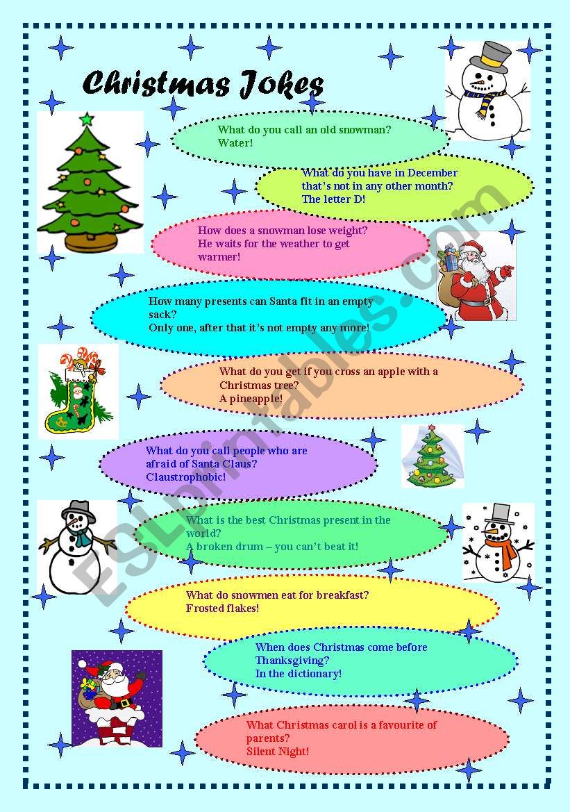 Christmas Jokes worksheet