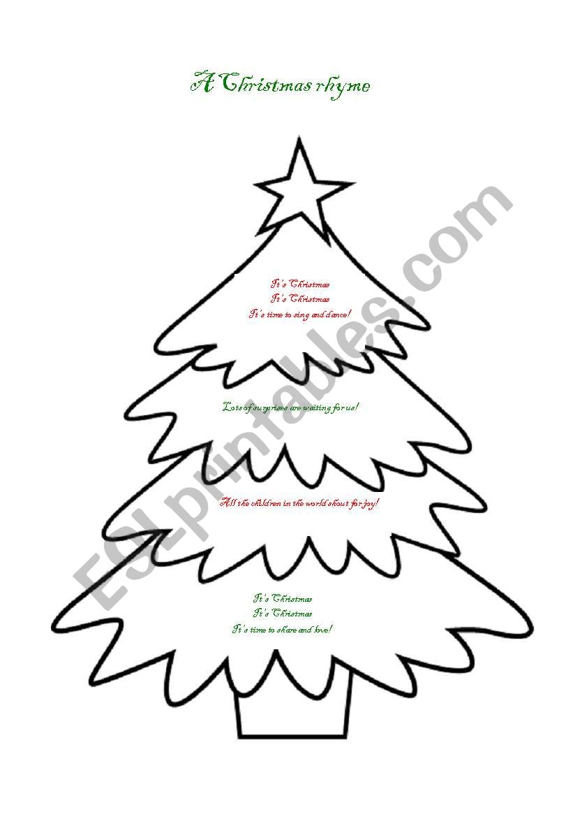 a Christmas rhyme worksheet