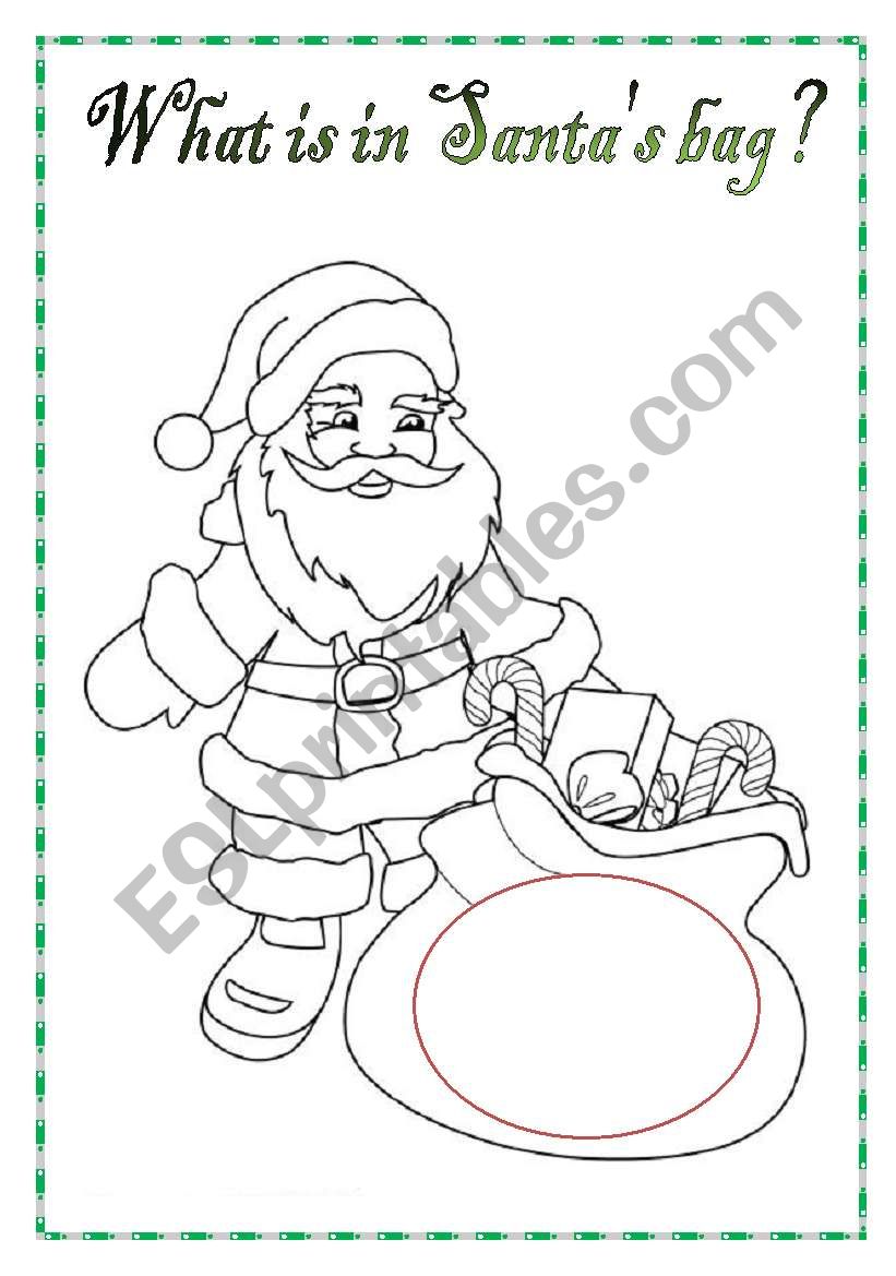 Santas bag  - part 1  worksheet