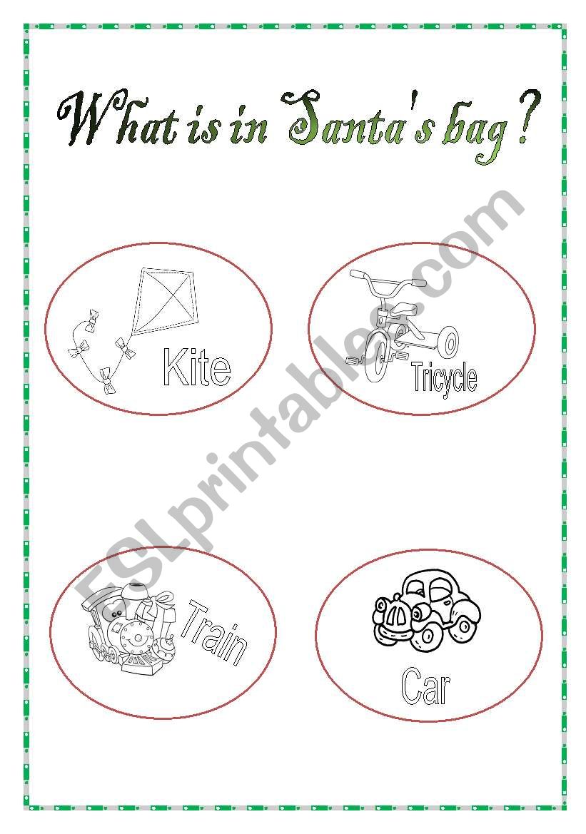 santas bag - part 2  worksheet