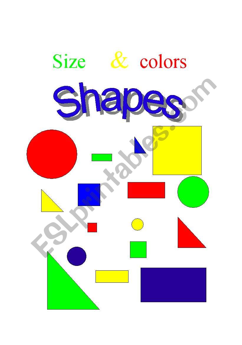 shapes size and colors worksheet