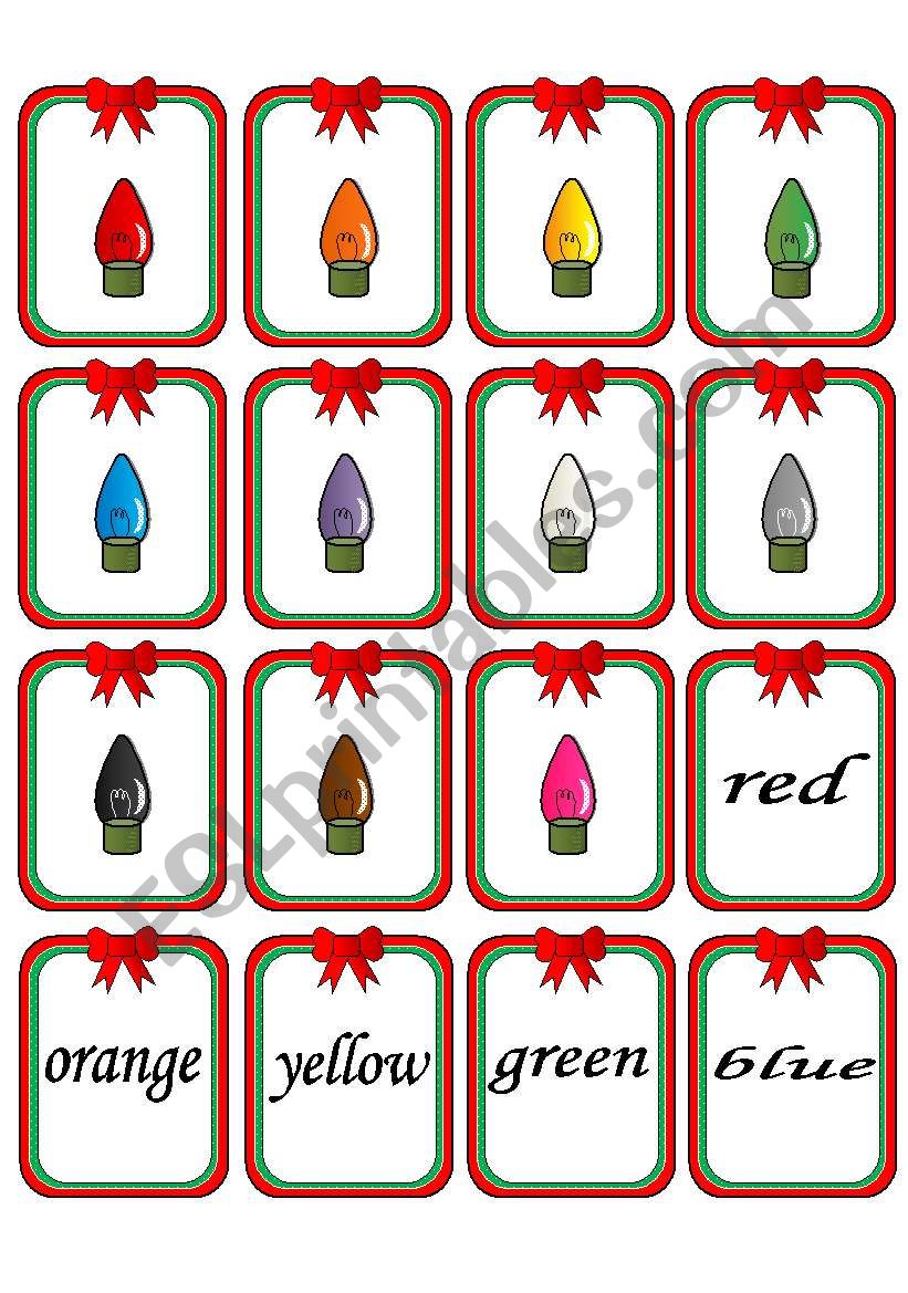 Christmas Lights Color Matching Game