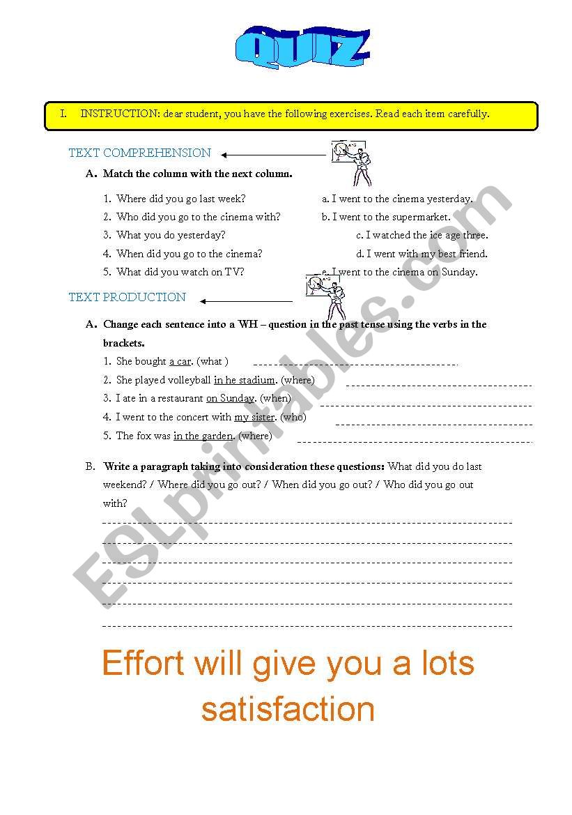 Past Simple Tense worksheet