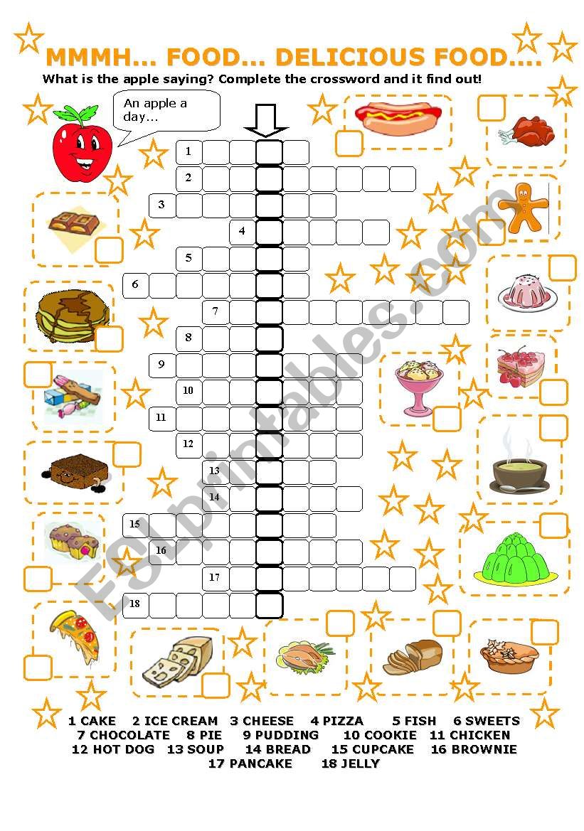 DELICIOUS FOOD worksheet