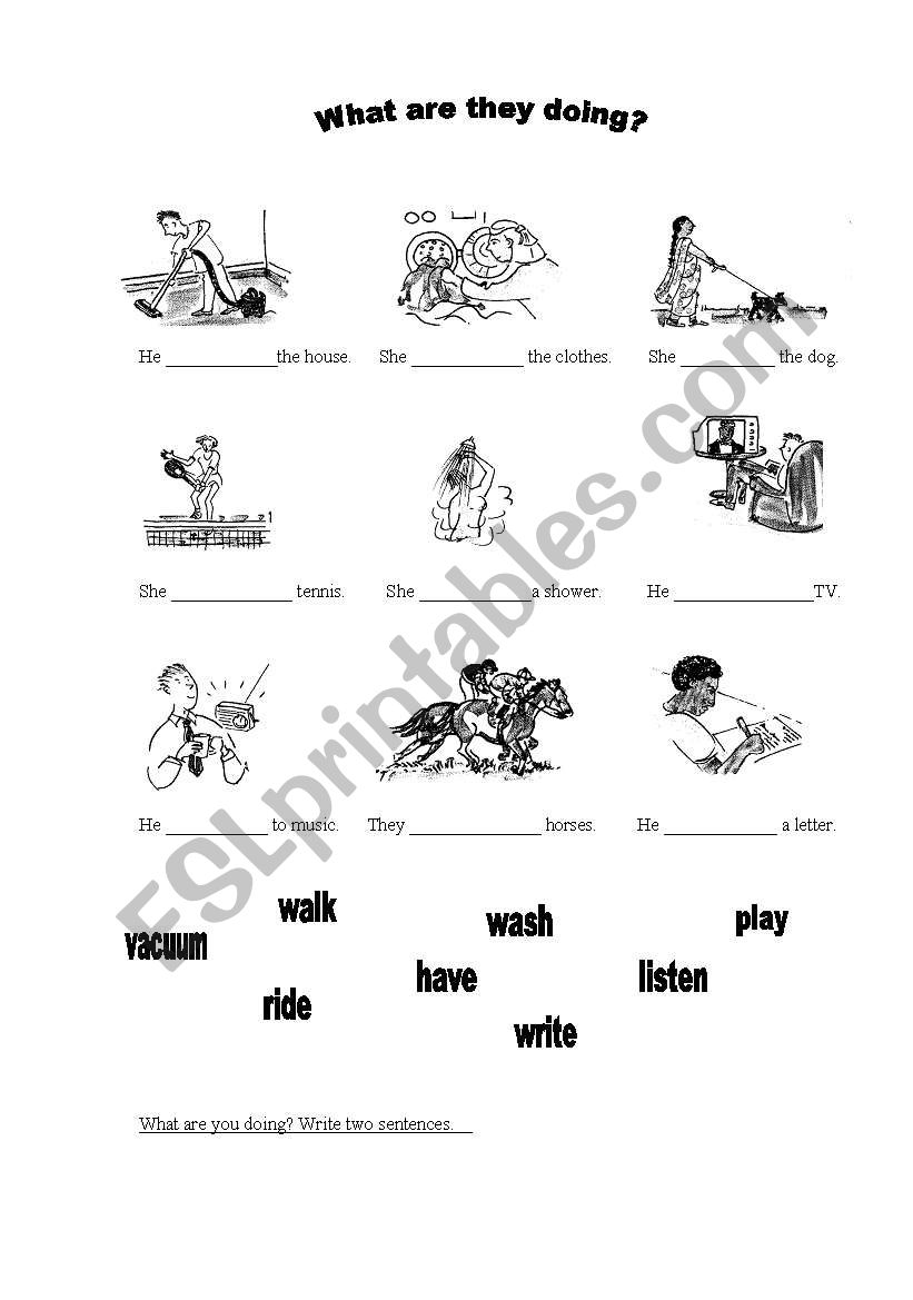 what are they doing worksheet
