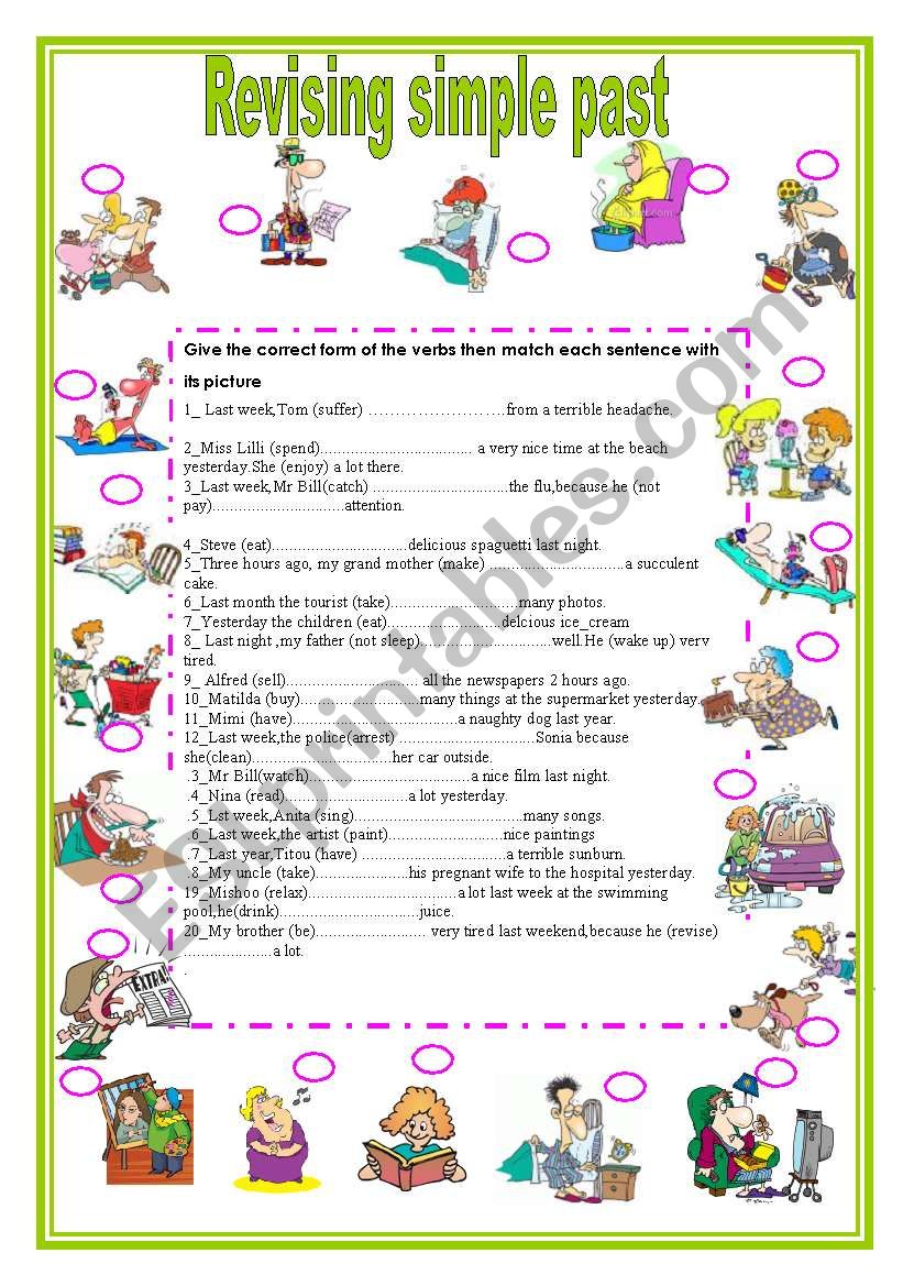 Revising simple past worksheet