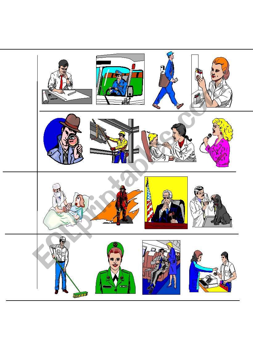 Professions - Information Gap (Answer Key)