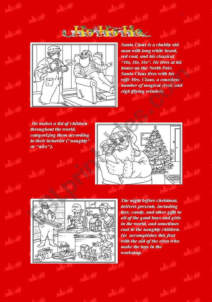 The Story of Santa Claus worksheet