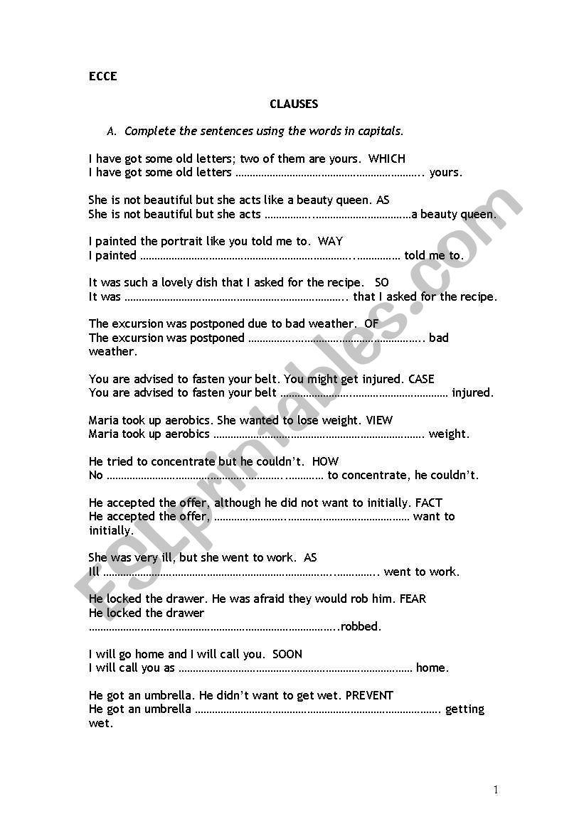 clauses_transformation exercise