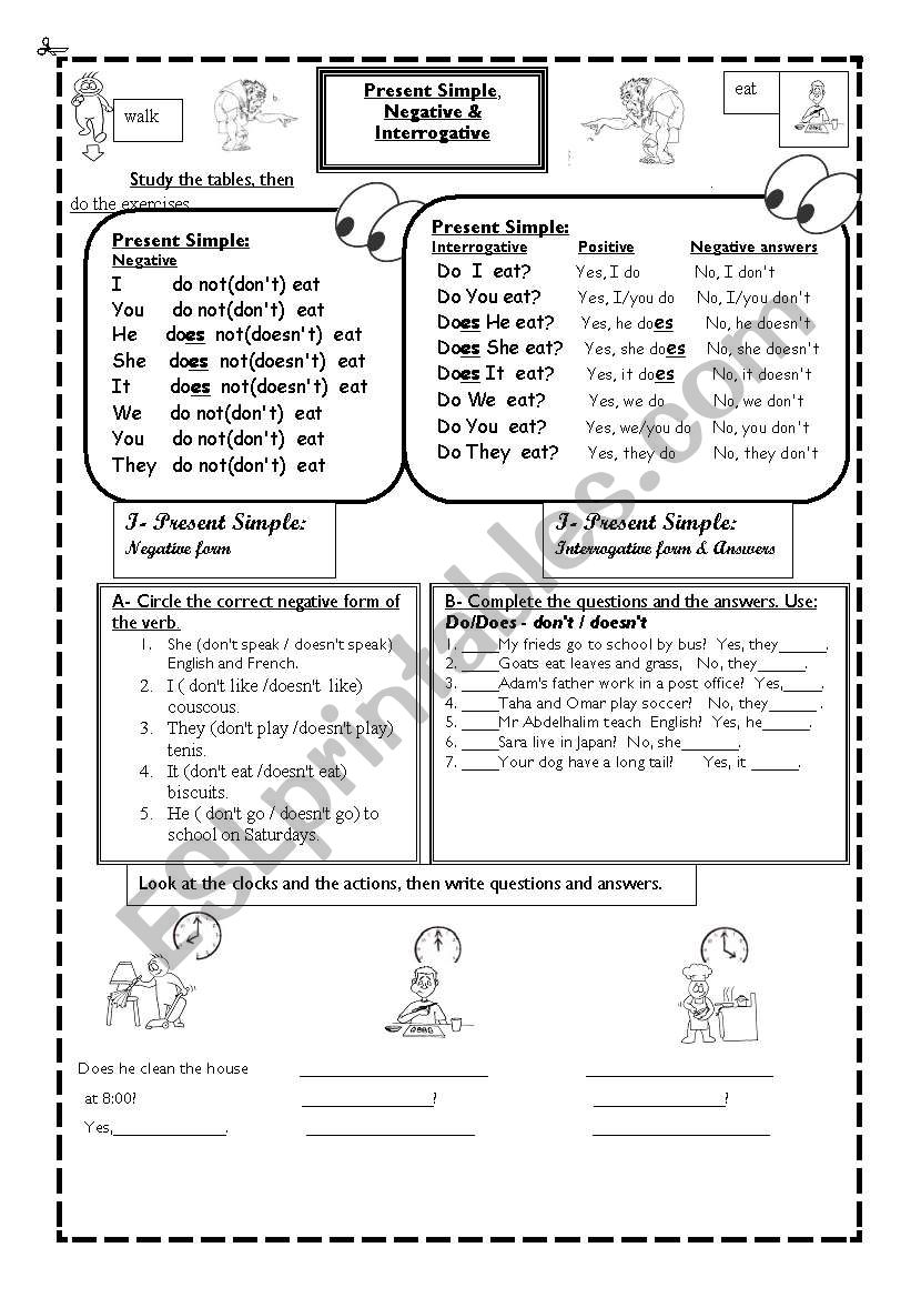 Present Simple: Negative & Interrogative