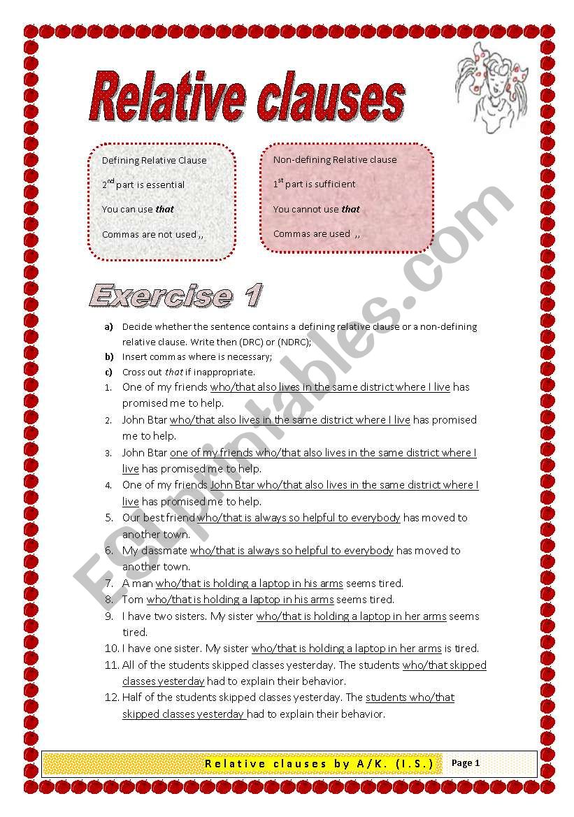 2 pages 38 sentences Relative Clause 