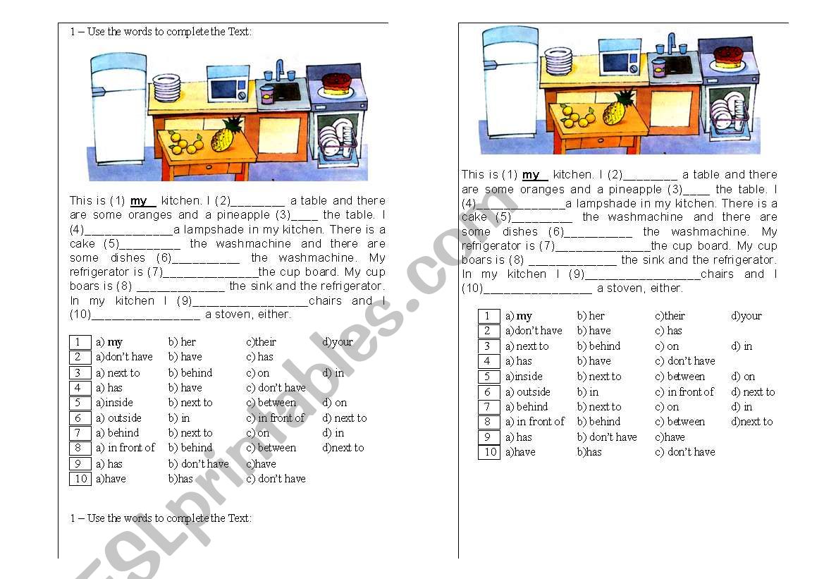 prepositions worksheet