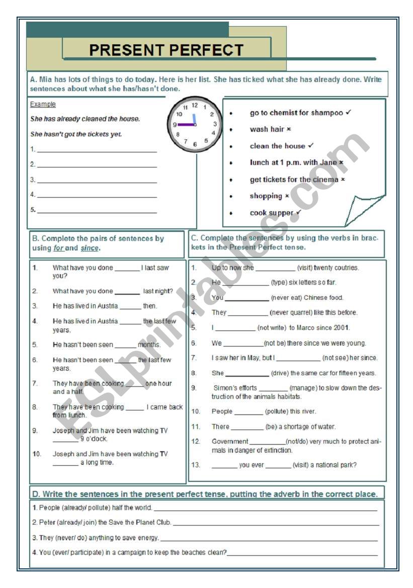 Present Perfect - exercises(19.11.09)