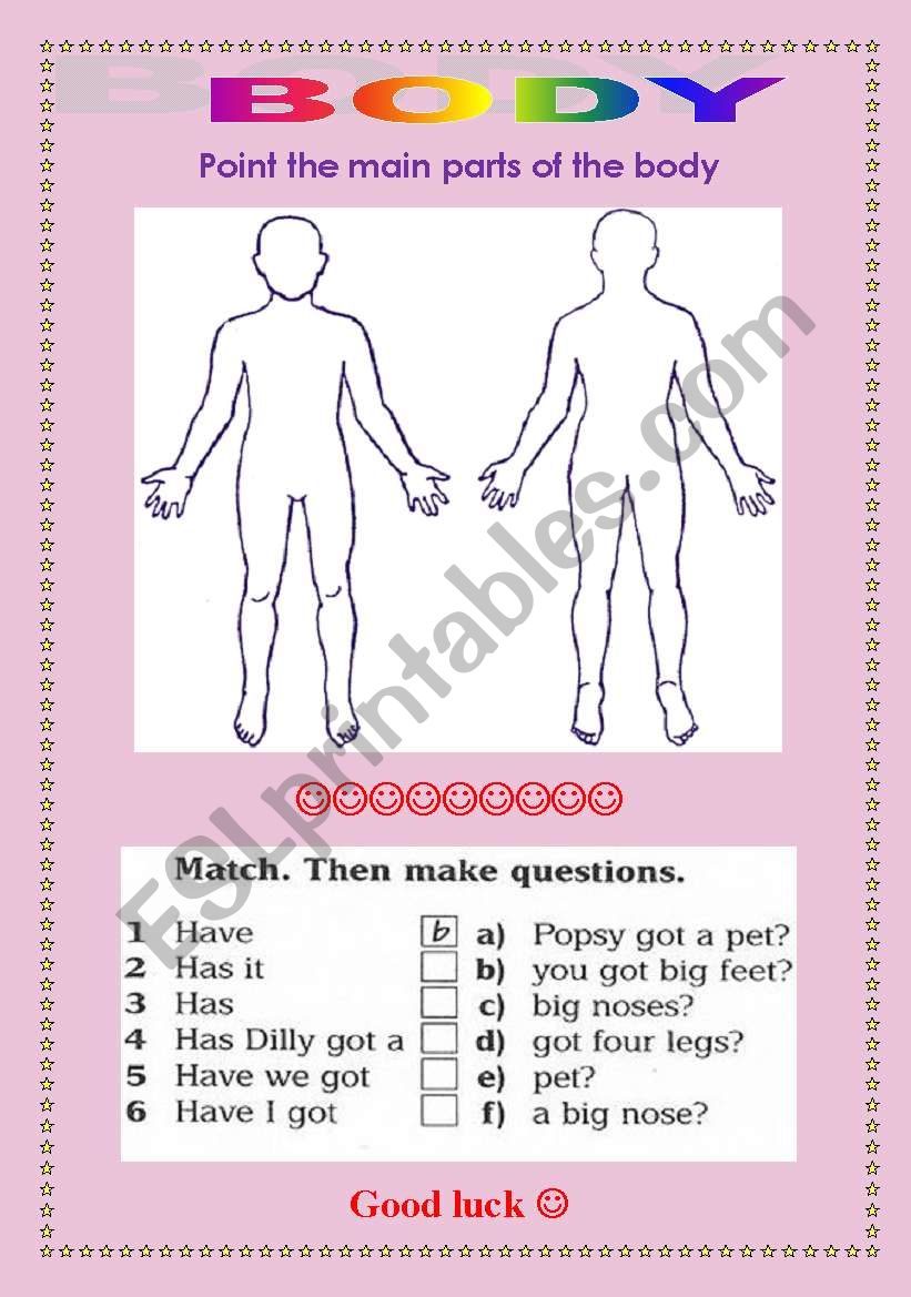 Body worksheet