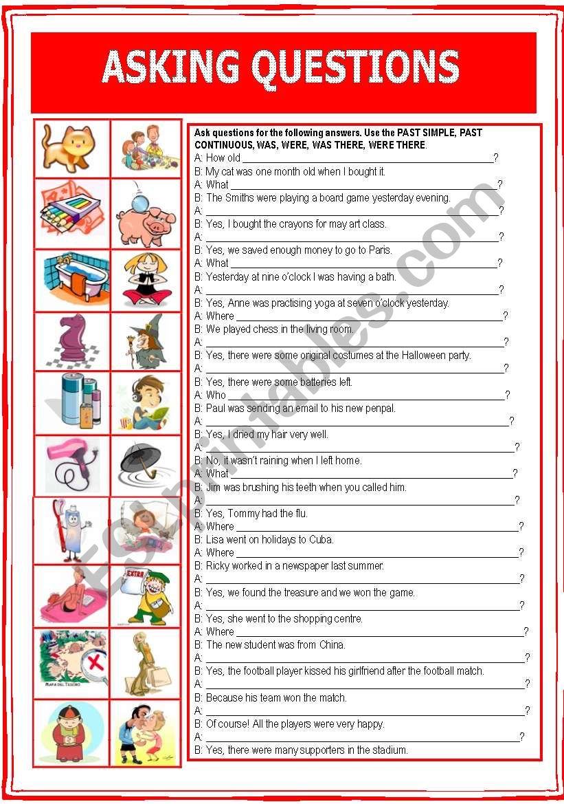 Asking Questions worksheet