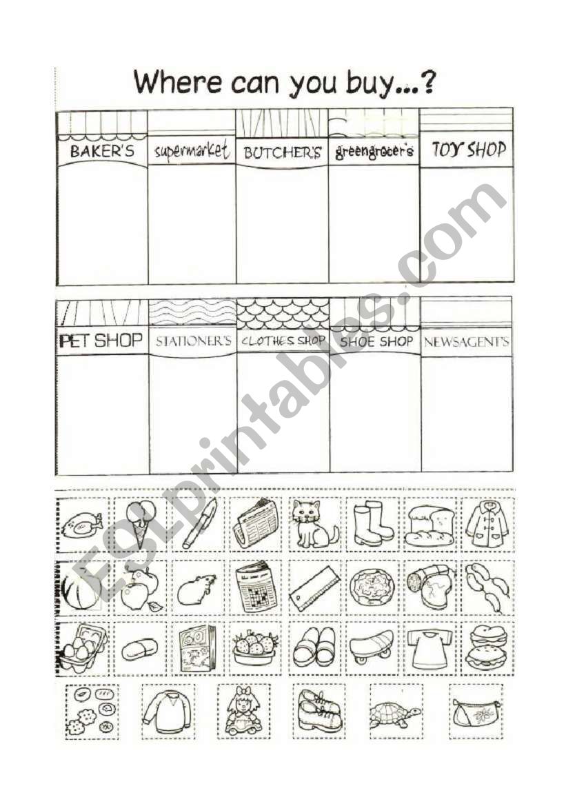 where can you buy? worksheet