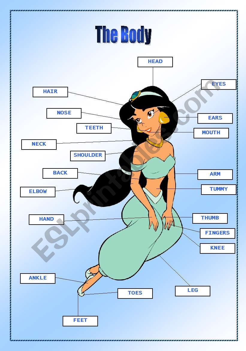 The Human Body-Jasmine worksheet