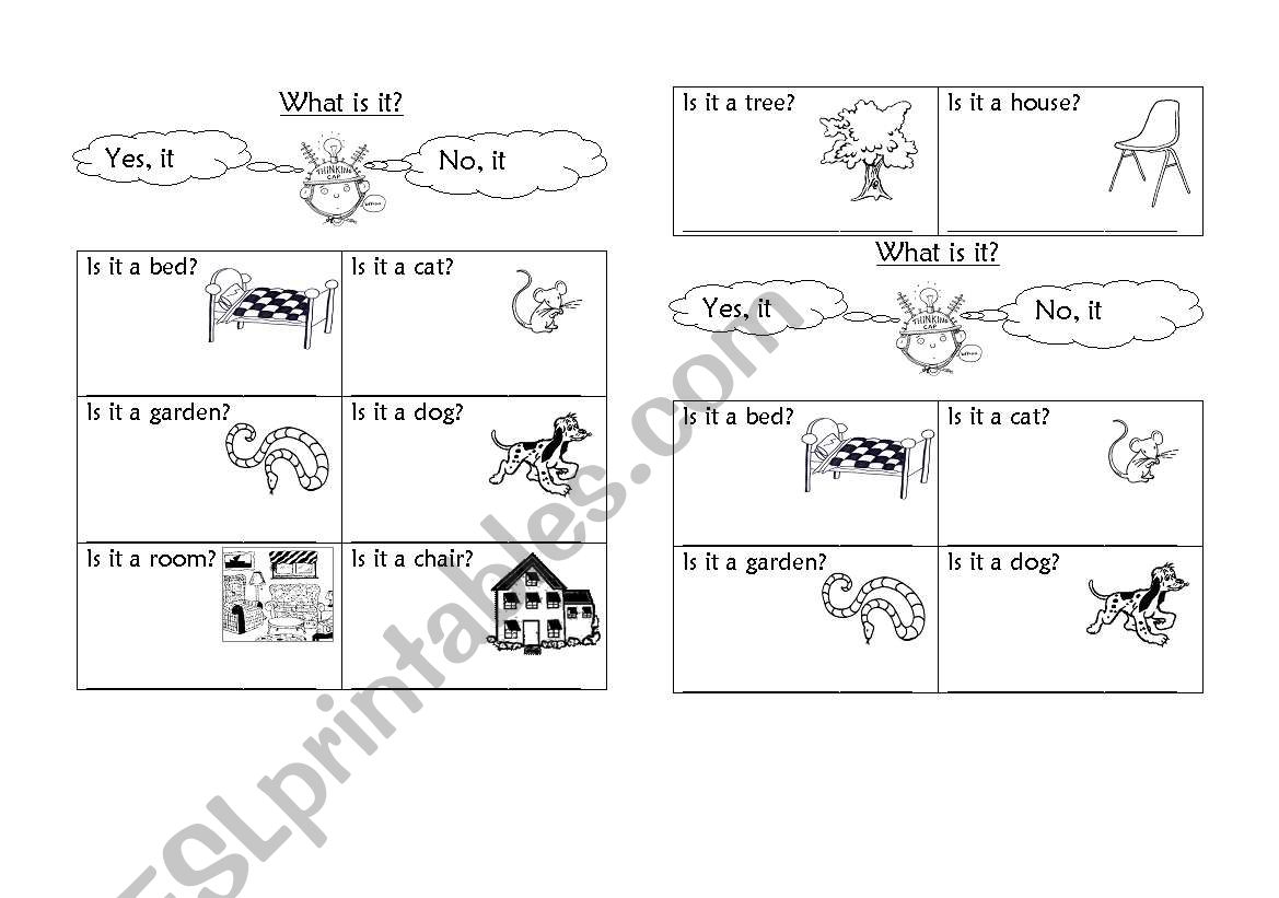 Yes it is, No it isnīt worksheet Yes it is, No it isnīt worksheet