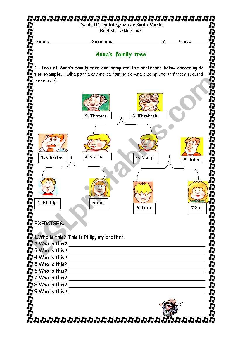 family and possessive case worksheet